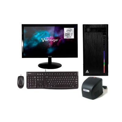 BUNDLE PC 10GI7-PSC CON INTEL CORE I7 10700 4.8GHZ, 1TB + 240GB SSD, 16GB, MONITOR 19.5", TECLADO, MOUSE Y REGULADOR