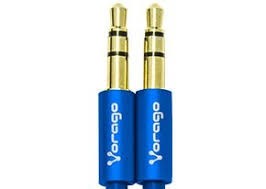 CABLE DE AUDIO VORAGO 3.5MM 1MTS AZUL CAB-108