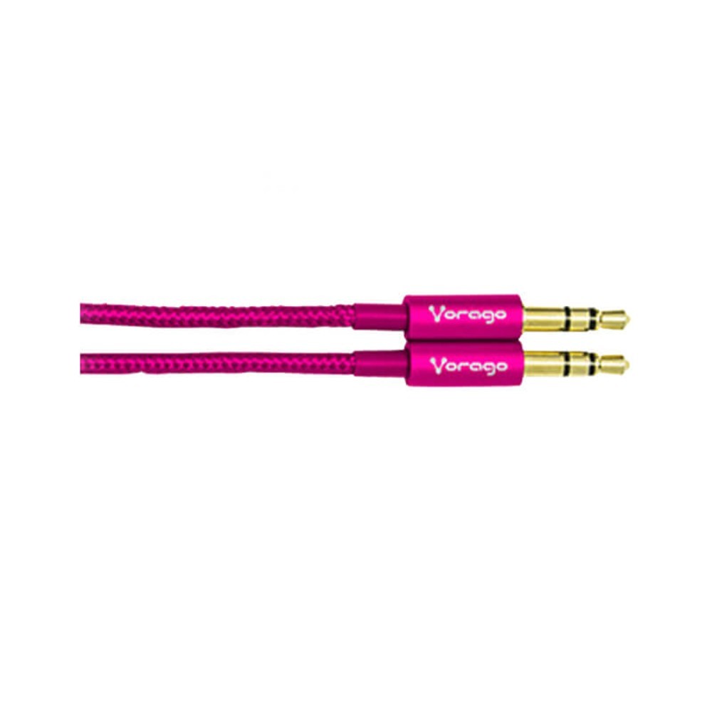 CABLE DE AUDIO VORAGO 3.5MM 1MTS ROSA CAB-108