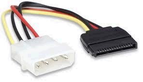 CABLE DE CORRIENTE INTERNO MANHATTAN, 4-PIN MOLEX MACHO, 15-PIN SATA MACHO, 16CM,342766