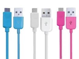 CABLE GINGA DE DATOS Y CARGADOR SMARTPHONE MICRO USB VARIOS COLORES