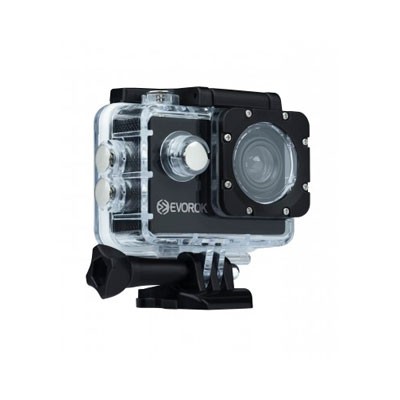 CAMARA EVOROK DEPORTIVA SANDSTORM EV-927550 FULL HD, 12MP, A PRUEBA DE AGUA, NEGRO