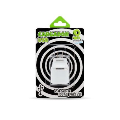 CARGADOR BROBOTIX DE PARED, USB, 2 PUERTOS, 161264B, BLANCO