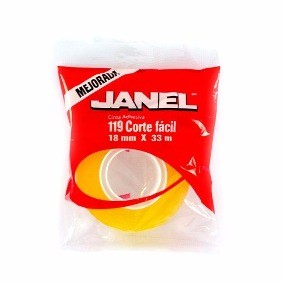 CINTA JANEL ADHESIVA 119 18X33 TRANSPARENTE