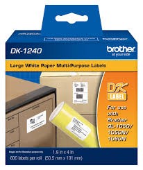 ETIQUETA BROTHER DK-1240 RECORTADA 50.5MM X 101MM QL-1060N C/BLANCO