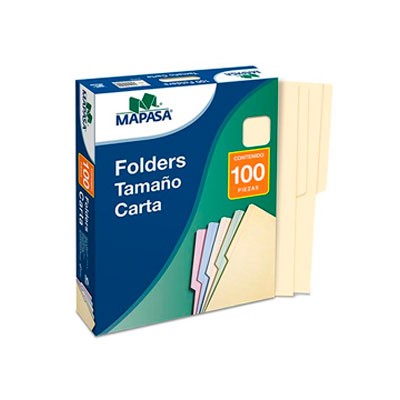 FOLDER MAPASA CARTA CREMA PC0001 C/100
