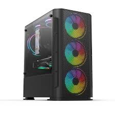 GABINETE YEYIAN HAIZEN 25000 YCH-041520, MIDI-TOWER, MICRO ATX/MINI-ATX, 3 ABANICOS, SIN FUENTE, NEGRO