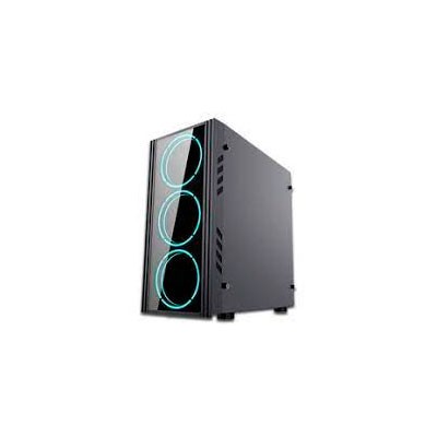 GABINETE YEYIAN KALT YNH-K1101 AZUL/NEGRO MICRO ATX, SIN FUENTE, 1 VENTILADOR INSTALADO