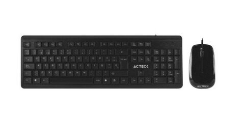 KIT DE TECLADO Y RATON ACTECK ENTRY 510 ALAMBRICO NEGRO AC-928991