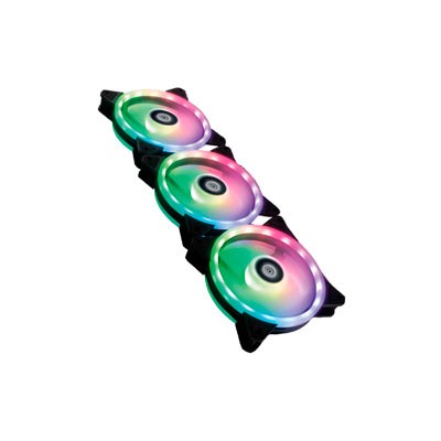 KIT DE VENTILADORES BALAMRUSH EOLOX AIR3 ARGB, 120MM, 1200RPM, 3 PIEZAS, NEGRO, BR-931335