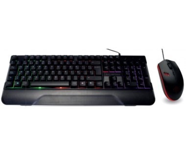 KIT GAMER BALAM RUSH TECLADO Y RATON DEMTRIX, USB, LED, NEGRO BR-931373