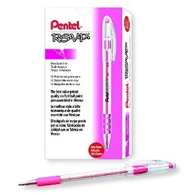 LAPICERO PENTEL BLANCO/ROSA 0.5MM