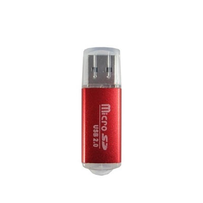 LECTOR DE MEMORIA BROBOTIX USB 2.0 345673R PARA MICROSD ROJO
