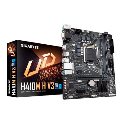 MOTHERBOARD GIGABYTE H410M H V3, SOCKET 1200, 2XDDR4, 2133/3000MHZ, HDMI, USB 2.0/3.2, 64GB, MICRO ATX