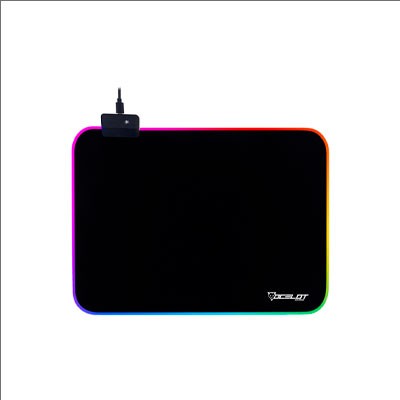 MOUSE PAD OCELOT GAMER, 35X25CM, 3MM GROSOR, RGB, NEGRO, OMP01