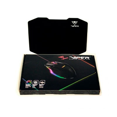 MOUSE PAD VIPER RGB 24.2X35.3CM 5.5MM, RGB, NEGRO, PV160UXK