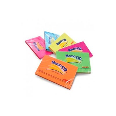 NOTA ADHESIVAS JANEL MEMO TIP NEON 2X3 C/100