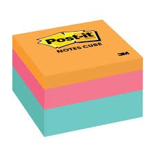 NOTAS 3X3" POST IT 2018 CUBO PASTEL 430 HJS