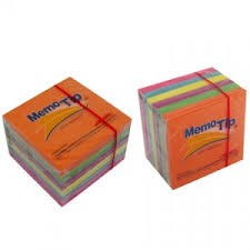 NOTAS ADHESIVAS JANEL MEMO TIP NEON 3X3 C/6 COLORES 600H