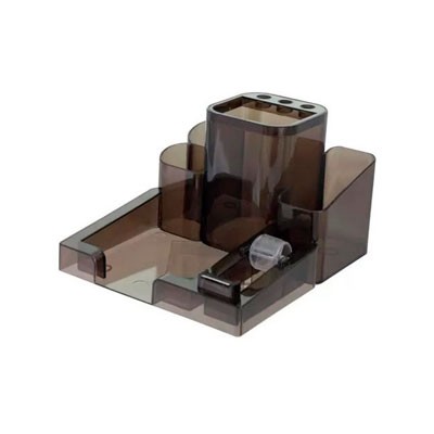 ORGANIZADOR DE ESCRITORIO MAE CLIP/NOTAS/LAPIZ HUMO M-740.1