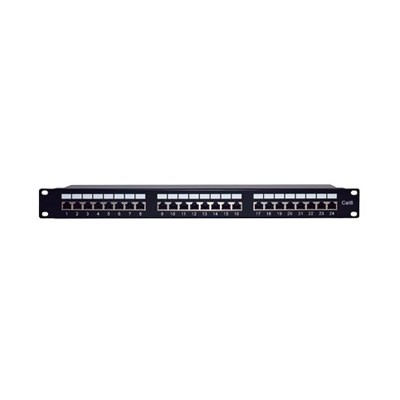 PANEL DE PARCHEO LINKEDPRO CAT6 STP 19'', 24 PUERTOS, 1U, NEGRO, LPPP630
