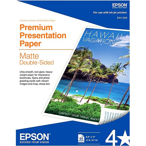 PAPEL EPSON MATE DOBLE CARA S041568