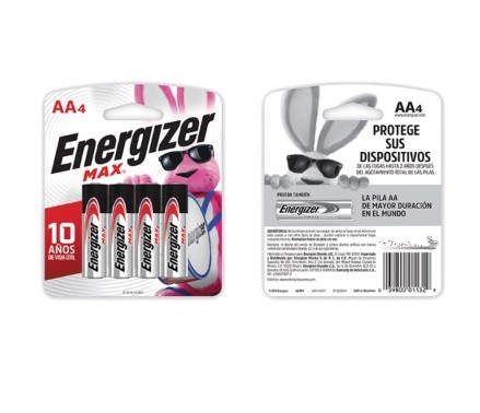 PAQUETE DE PILAS ENERGIZER AAA C/4 PILAS