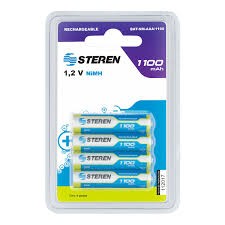 PAQUETE DE PILAS STEREN AAA C/4 RECARGABLES BAT-NM-AAA