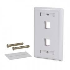 PLACA DE PARED XCASE, 2 CONECTORES RJ45, BLANCO, ACCREDFA05