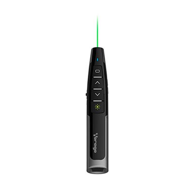 PRESENTADOR LASER VORAGO 400, 7 BOTONES, NEGRO, LUZ VERDE, LASP-400-P2