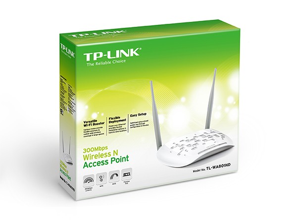 PUNTO DE ACCESO TP-LINK TL-WA801ND CHIPSET ATHEROS N300MBPS 2ANT DES 4DBI TL-WA801ND