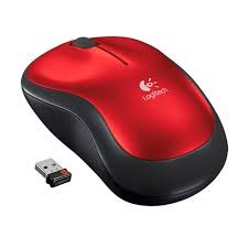 RATON LOGITECH M185, INALAMBRICO, USB, ROJO, 910-003635