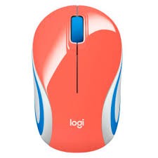 RATON LOGITECH M187 MINI, INALAMBRICO, USB, CORAL, 910-005362