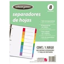SEPARADOR ACCO 443 MULTIDEX BASIC 8 DIVISIONES