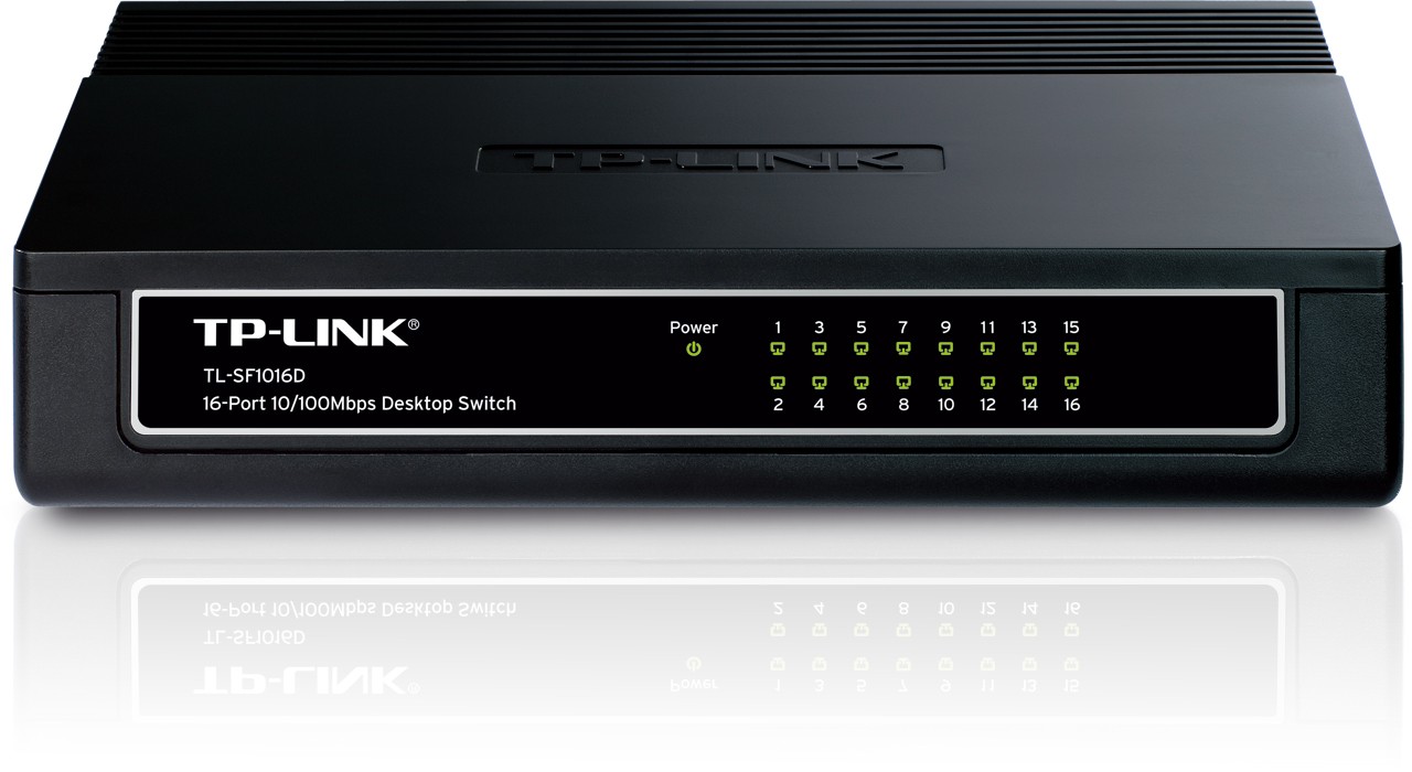 SWITCH TP-LINK TL-SF1016D, 10/100MBPS, 3.2GBITS/S, 16 PUERTOS, NO ADMINISTRABLE