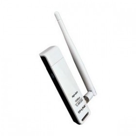 TARJETA DE RED USB TP-LINK TL-WN722N, 2.4GHZ,  BLANCO