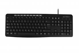 TECLADO ACTECK T300 NEGRO ALAMBRICO AC-929806