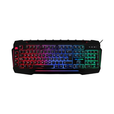 TECLADO GAMER BALAM RUSH MURDER, ALAMBRICO, RGB, NEGRO, BR-929646