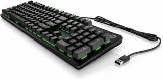 TECLADO GAMER HP PAVILION 500, ALAMBRICO, MECANICO, NEGRO, RGB, USB, 3VN40AA